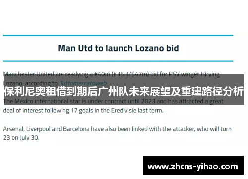 保利尼奥租借到期后广州队未来展望及重建路径分析